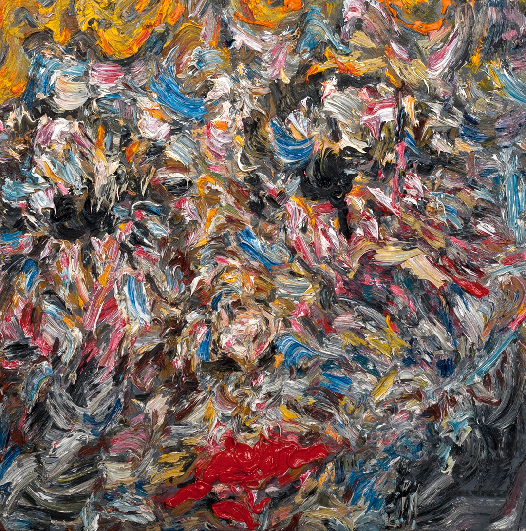   Teddy,&nbsp; 2015  Oil and plaster on wood  24x24" 