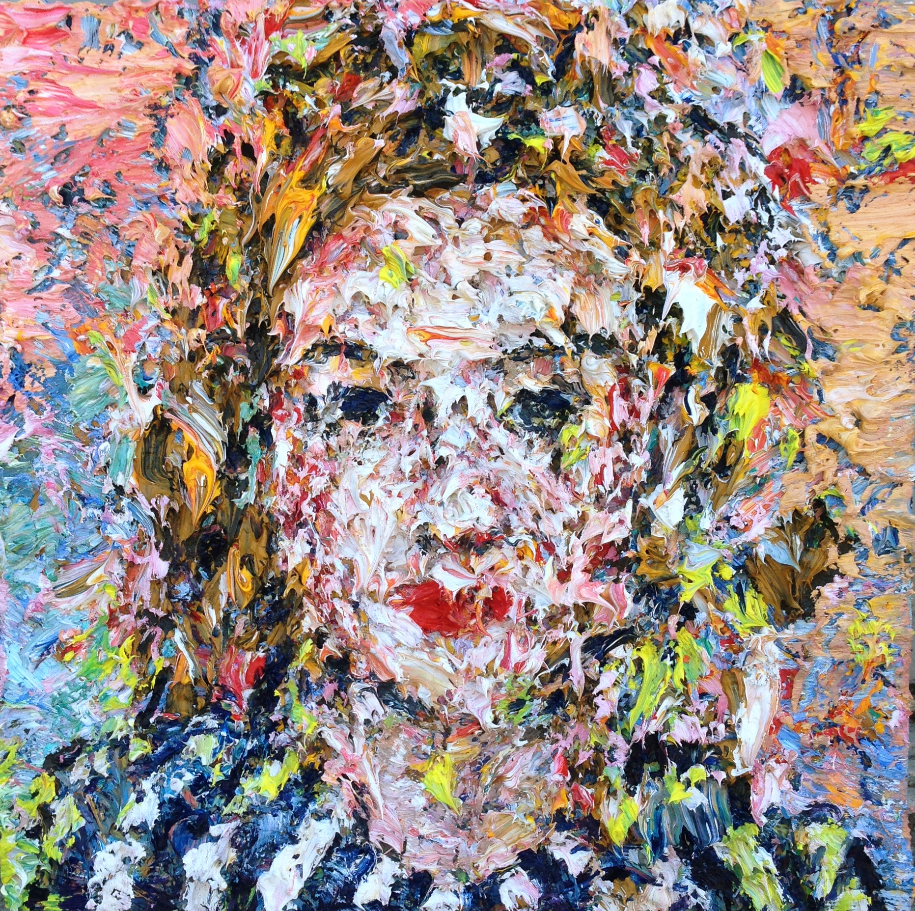   Cherry, &nbsp;2014  oil on wood  8x8" 