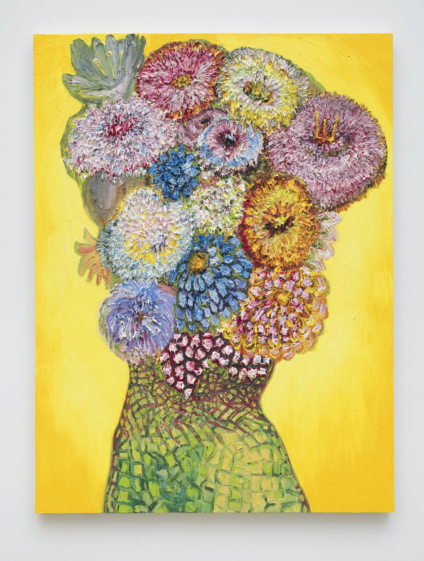 Silhouette in Yellow, 2022, Oil on panel, 48x36