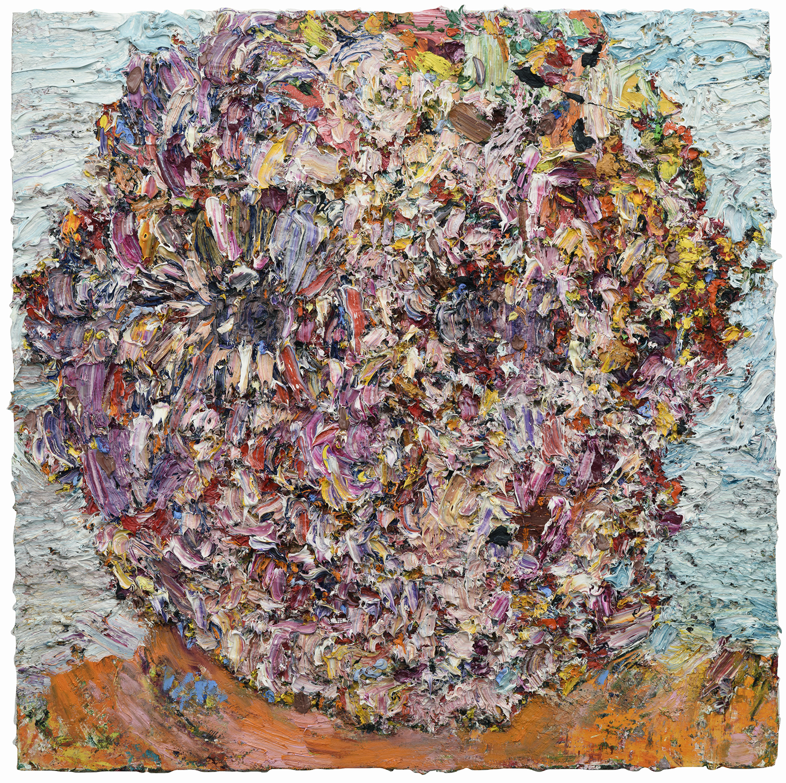   Cover Up,  2017  Oil on panel, 36x36" 