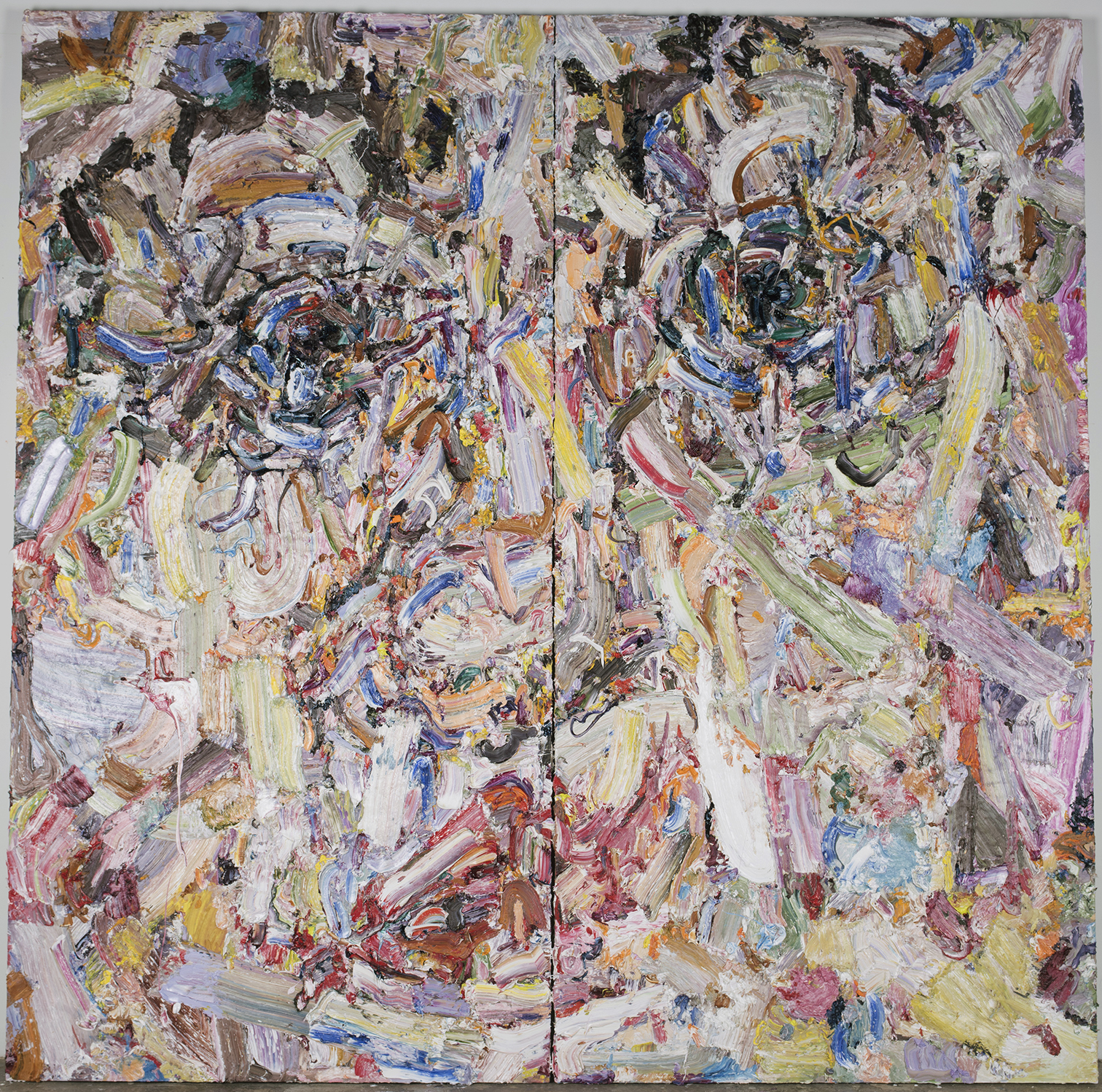   Glory, (diptych) &nbsp;2016  Oil on wood, 96x96" 