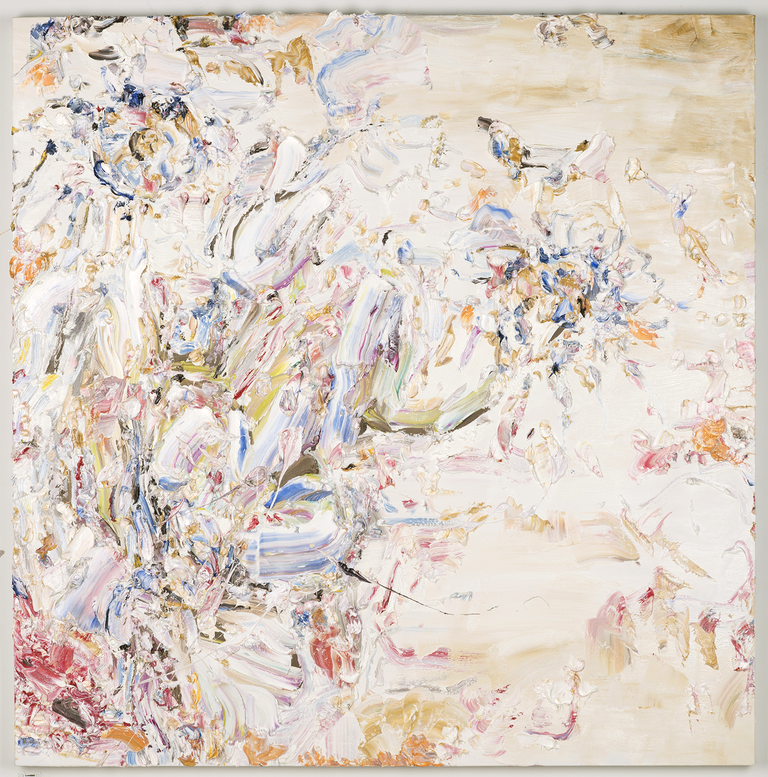   Through the Haze, &nbsp;2016  Oil on linen, 43x43" 