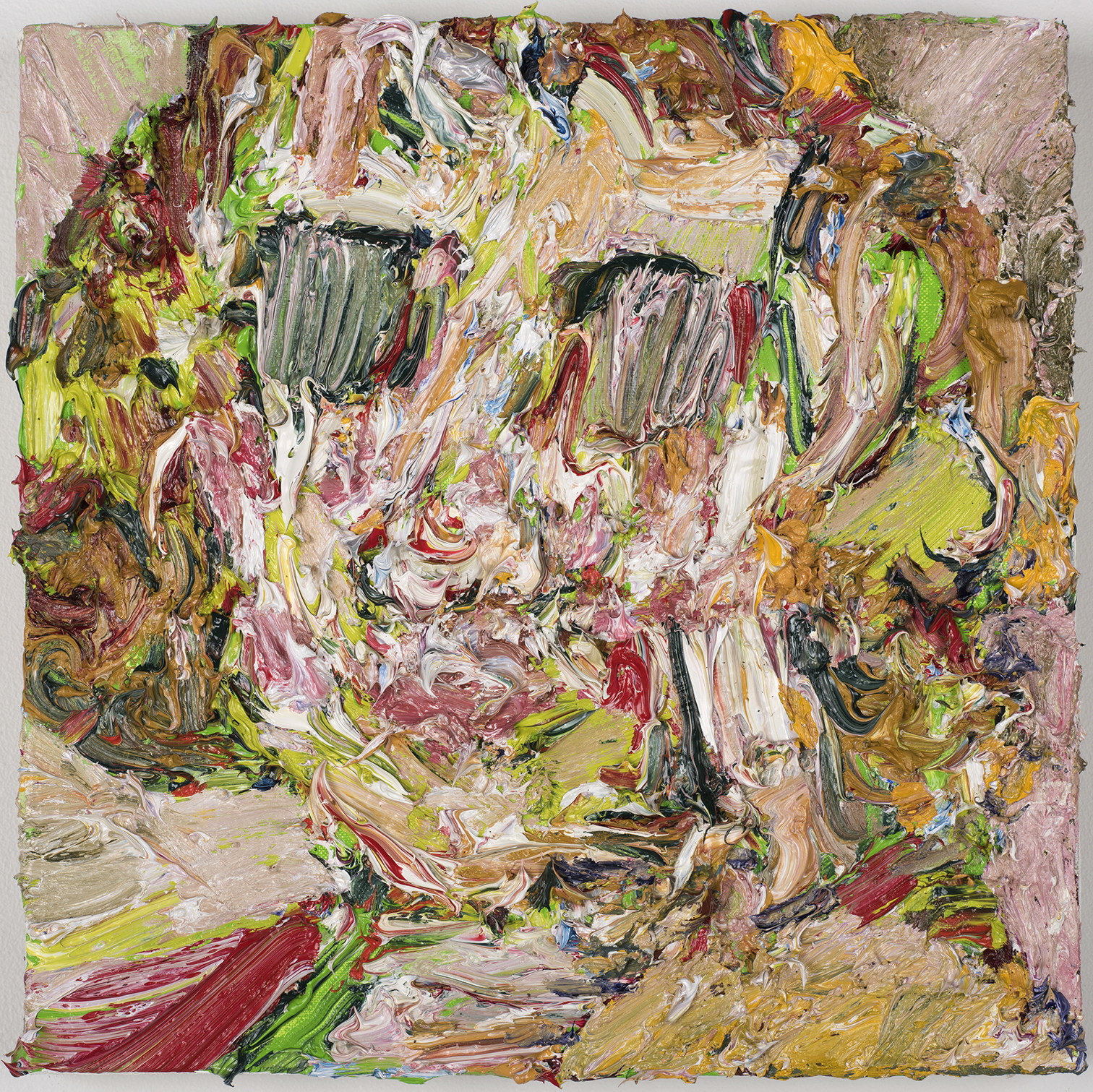   In the Pink, &nbsp;2016  Oil on linen, 12x12" 